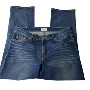 Hudson Size 29 Fallon Crop Dark Wash Off Shore Straight Leg Jeans